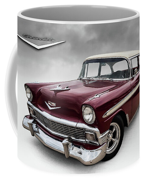 56 Chevy Coffee Mug featuring the digital art Fifty-Six Chevy by Douglas Pittman