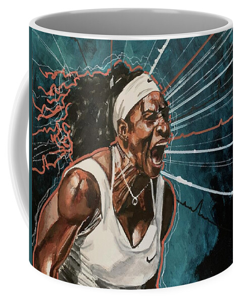 Fight Coffee Mug featuring the painting Fight by Joel Tesch