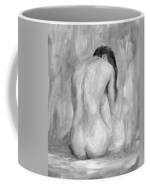 Figurative Coffee Mug featuring the painting Figure In Black & White II by Ethan Harper