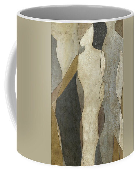 Abstract Coffee Mug featuring the painting Figure Overlay I by Megan Meagher