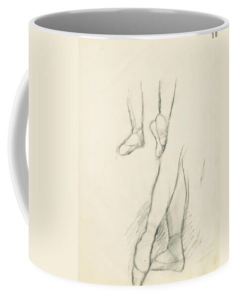 Drawings Coffee Mug featuring the drawing Figure Studies 11 by Edgar Degas