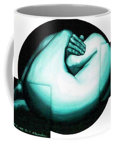 Surrealism Coffee Mug featuring the painting Figure Untitled No.6 by Fei A