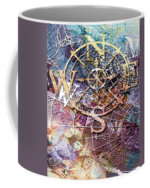 Clipper Ship Coffee Mug featuring the digital art Finding the Way Home by Linda Carruth