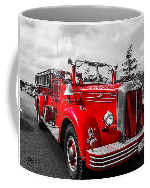 Fire Truck Coffee Mug featuring the photograph Fire Engine by Chris Montcalmo