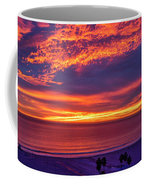 Sunset Coffee Mug featuring the photograph Cosmic Fire Warrior by Gene Parks