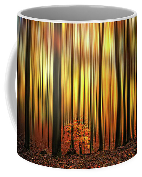Forest Coffee Mug featuring the photograph Firewall by Philippe Sainte-Laudy