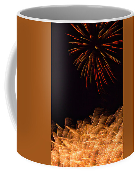 Fireworks Coffee Mug featuring the photograph Fireworks Static by Meta Gatschenberger