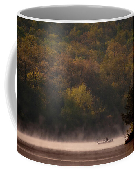 Fishing Coffee Mug featuring the photograph Fisherman Mist by Jeff Phillippi