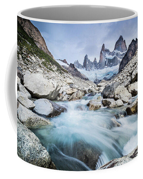 Granite Coffee Mug featuring the photograph Fitz Roy on a cloudy day by Olivier Steiner