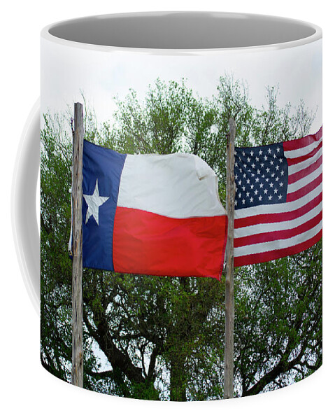 United States Coffee Mug featuring the photograph Flags Flying In The Wind by Patrick Nowotny