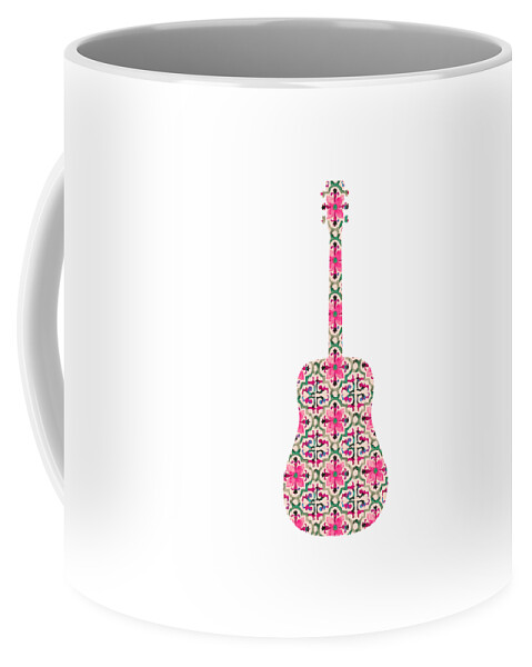 Guitar Silhouette Coffee Mug featuring the painting Flamenco Guitar - 10 by AM FineArtPrints