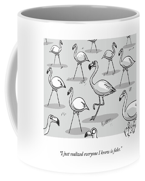 Flamingo Among Fakes Coffee Mug