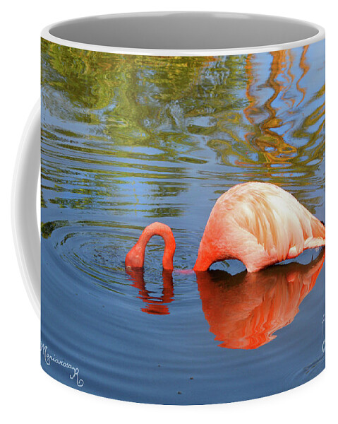 Nature Coffee Mug featuring the photograph Flamingo Curves by Mariarosa Rockefeller