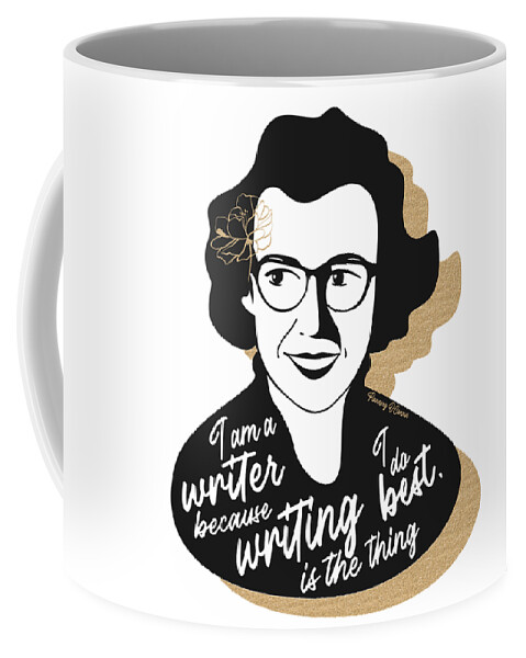 Flannery O'connor Coffee Mug featuring the digital art Flannery O' Connor Graphic Quote II by Ink Well