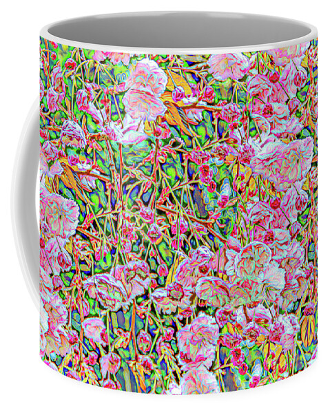 Abstract Coffee Mug featuring the photograph Floral Fanfare Abstract by Marcy Wielfaert