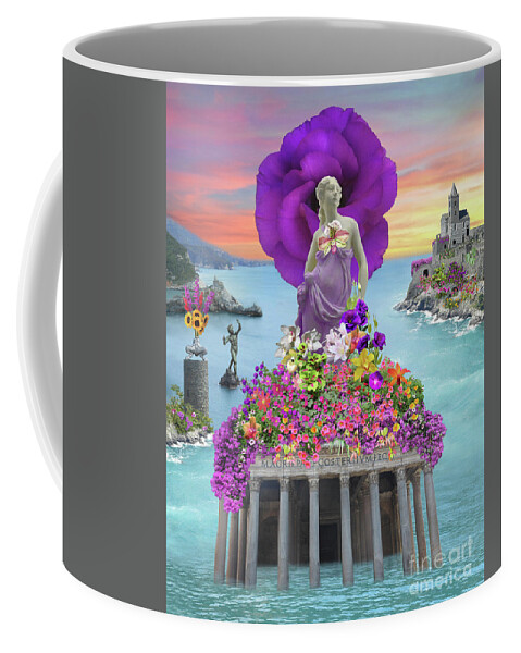 Flowers Coffee Mug featuring the digital art Flora's Holiday by Lucy Arnold