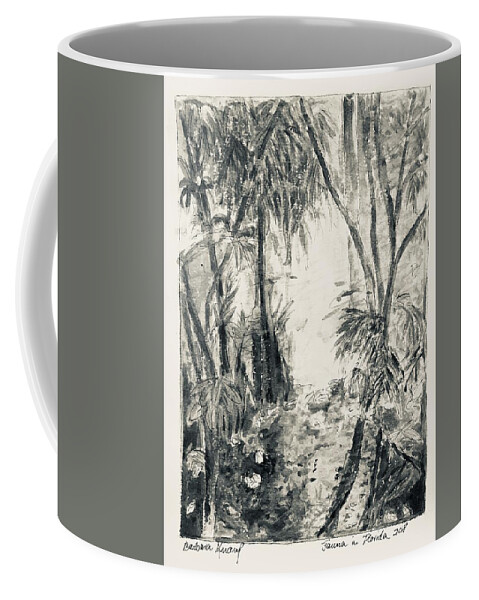 Water Color In Black And White Coffee Mug featuring the drawing Florida Fauna 2 by Barbara Anna Knauf