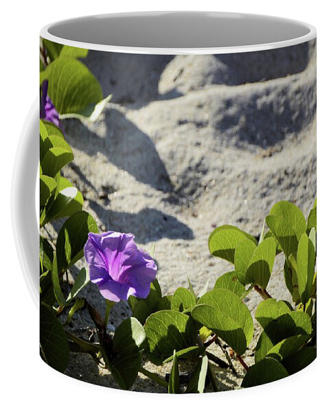 Railroad Vine Coffee Mug featuring the photograph Flower of the Sand by T Lynn Dodsworth