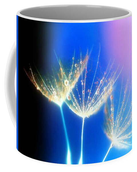 Morning Flowers Coffee Mug featuring the mixed media Flowers Awaken To The Morning Dew by J Richey
