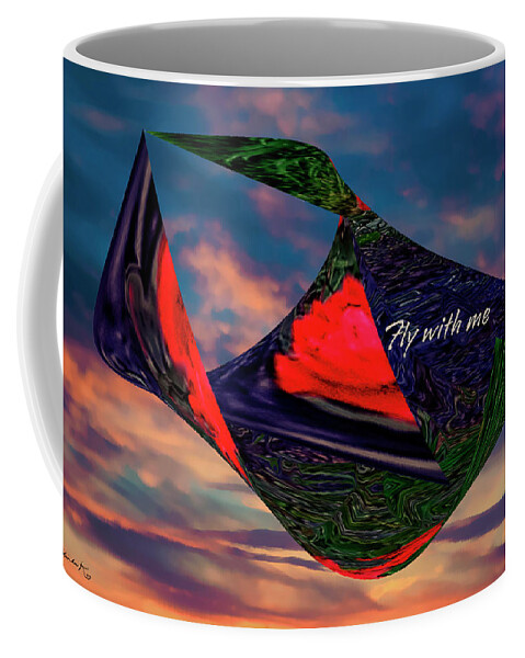 Photography Coffee Mug featuring the mixed media Fly With Me by Gerlinde Keating