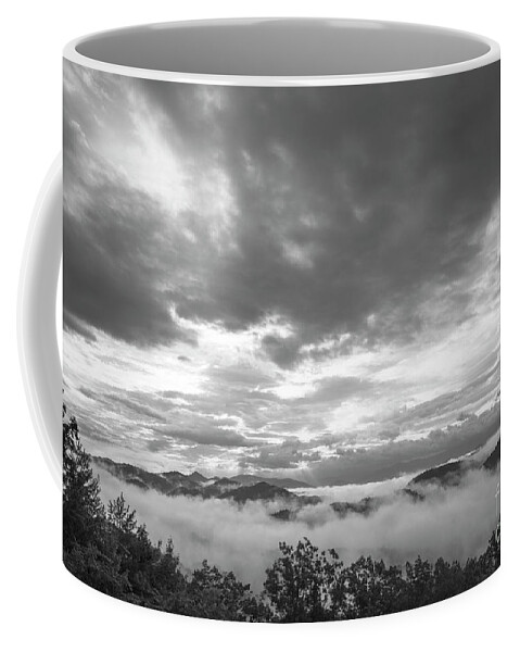 Smoky Mountains Coffee Mug featuring the photograph Foggy Mountain Morning by Mike Eingle