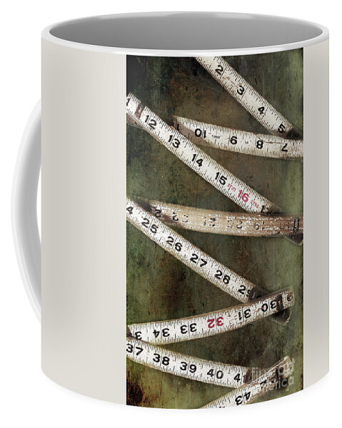 Ruler Coffee Mug featuring the photograph Folding Ruler by Mike Eingle