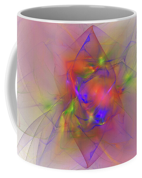 Abstract Coffee Mug featuring the digital art Folds of Pride by Brandi Untz