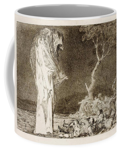 Francisco Jose De Goya Coffee Mug featuring the painting 'Folly of fear'. 1815 - 1819. Etching, Aquatint, Burnisher, Drypo... by Francisco de Goya -1746-1828-