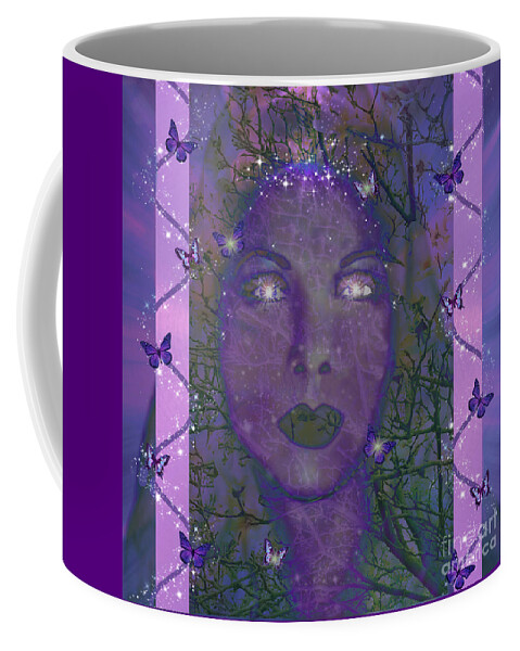 Spring Coffee Mug featuring the mixed media Forever In Spring by Diamante Lavendar