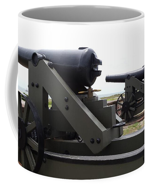 Cannons Coffee Mug featuring the photograph Fort Macon Cannons 3 by Paddy Shaffer