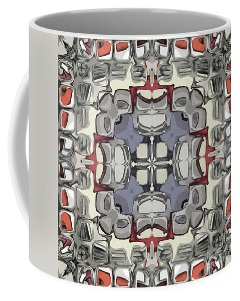 Mandala Coffee Mug featuring the digital art Four Corners of Texture by Phil Perkins