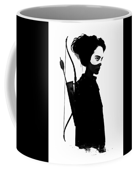 Girl Coffee Mug featuring the digital art Four Of Hearts by Ruben Ireland