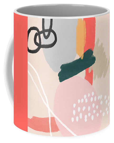 Modern Coffee Mug featuring the mixed media Fragments 3- Art by Linda Woods by Linda Woods