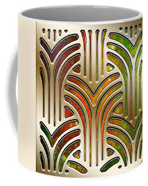 Solar System Coffee Mug featuring the digital art Frank Lloyd Wright Design 3 by Chuck Staley