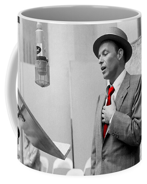 Frank Sinatra Coffee Mug featuring the mixed media Frank Sinatra Painting by Marvin Blaine