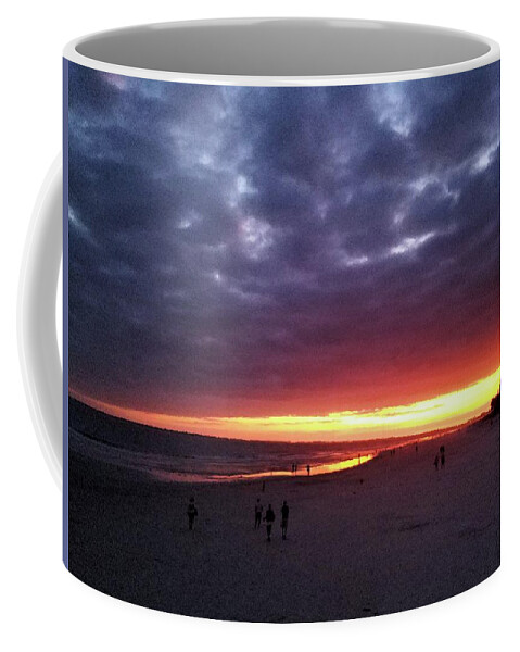 Beach Coffee Mug featuring the photograph Ft. Myers Beach Sunset by Karen Stansberry