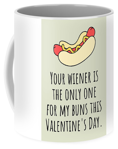 Funny Valentine Card - Sexy Valentine's Day Card - Wiener and Buns - Card  For Boyfriend or Husband Coffee Mug by Joey Lott - Pixels