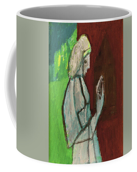 Reader Coffee Mug featuring the painting Garden Reader by Edgeworth Johnstone