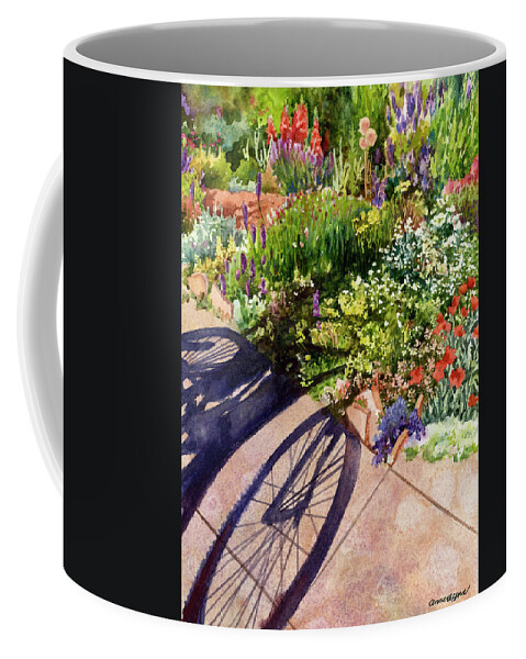 Garden Painting Coffee Mug featuring the painting Garden Shadows II by Anne Gifford