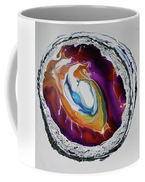 Textured Coffee Mug featuring the painting Geo 2 by Madeleine Arnett