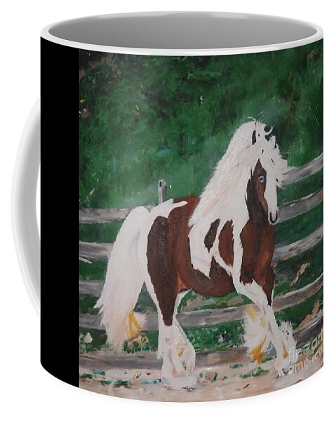 Acrylic Painting Coffee Mug featuring the painting George by Denise Morgan