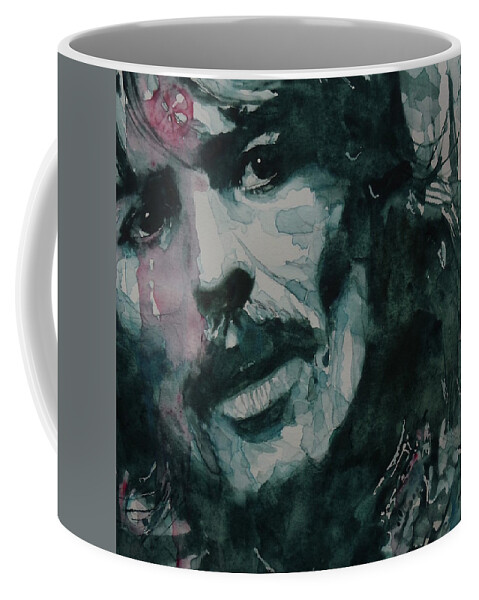 The Beatles Coffee Mug featuring the painting George Harrison - All Things Must Pass by Paul Lovering
