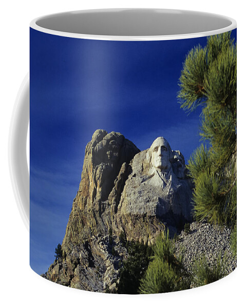 Mount Rushmore. George Washington Coffee Mug featuring the photograph George No.2 - A Mount Rushmore Impression by Steve Ember