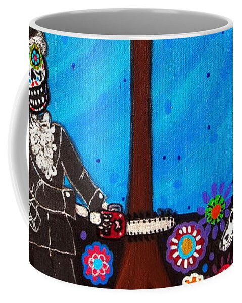 Best Friend Coffee Mug featuring the painting George Washington Dia De Los Muertos by Pristine Cartera Turkus