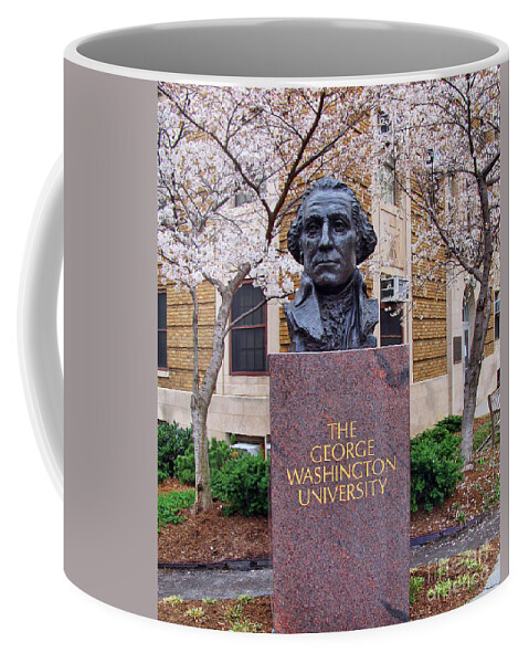George Washington University Coffee Mug featuring the photograph George Washington University 1958 by Jack Schultz