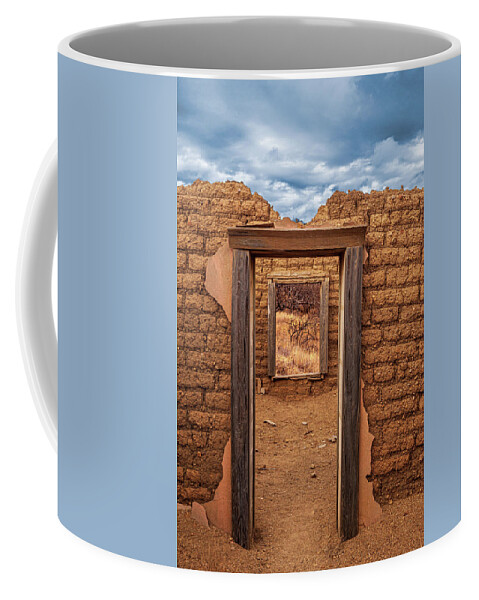 Ruby Coffee Mug featuring the photograph Ghost Town Doorway Ruby Arizona by Gene Martin by David Smith