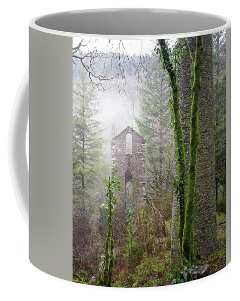 Clitters Coffee Mug featuring the photograph Ghostly Ruins Clitters Mine Gunnislake Cornwall by Richard Brookes