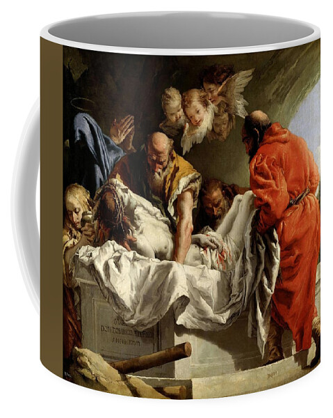Giovanni Domenico Tiepolo Coffee Mug featuring the painting Giandomenico Tiepolo / 'The Entombment of Christ', 1772, Italian School, Oil on canvas. VIRGIN MARY. by Giandomenico Tiepolo -1727-1804-