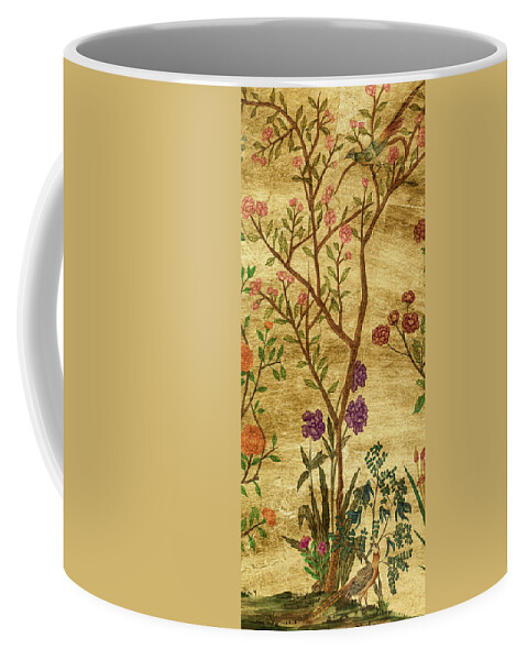 Asian & World Culture+botanical Coffee Mug featuring the painting Gilded Traditional Chinoiserie II by Melissa Wang