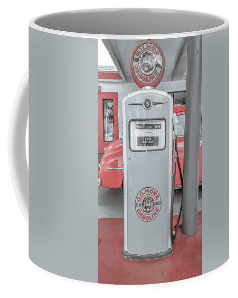 Gilmore Coffee Mug featuring the photograph Gilmore gas pump by Darrell Foster